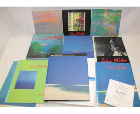 A selection of John Miller art related volumes including Seeing is Believing, 2001, signed in slip case, Leave Tomorrow Behin