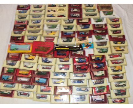 A large selection of boxed diecast vehicles including Matchbox Models of Yesteryear, Matchbox Leyland fire engine and numerou