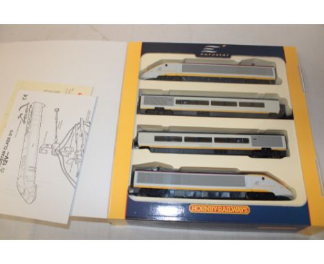 A Hornby 00 Gauge Eurostar Class 373 train set in original box 