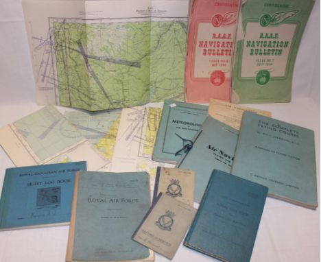 Two Second War RAF Bomb Aimers log books formally the property of LAC A.J. Knights RAF and RCAF dating from 30th August 1944 