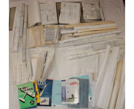 A large selection of model aircraft scale plans and kit plans together with model aircraft books and related volumes