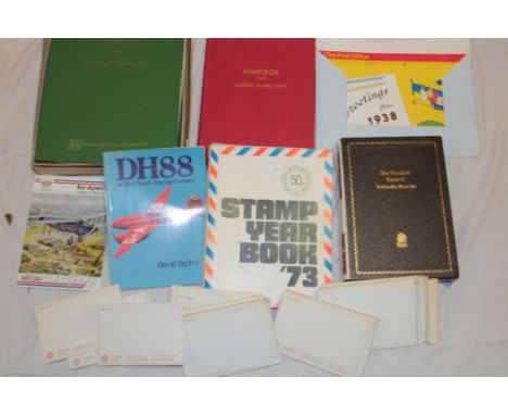 A selection of philatelic literature including Iceland 100 Years of Stamps, Norway Handbook, Post Office Museum Cards etc.