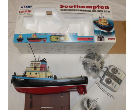 A Hobby 1:36 scale radio control 'Southampton' model tug boat in original box with controls