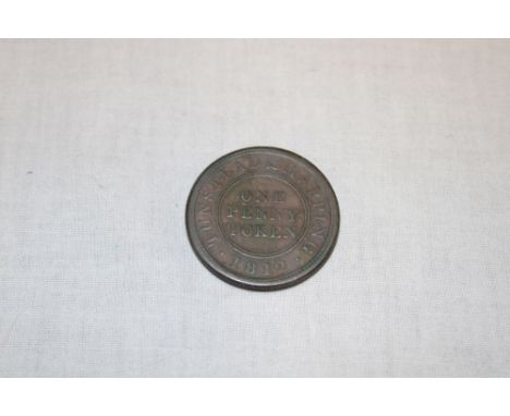 An 1812 bronze Norfolk 1 penny token for Tunsteade & Happing