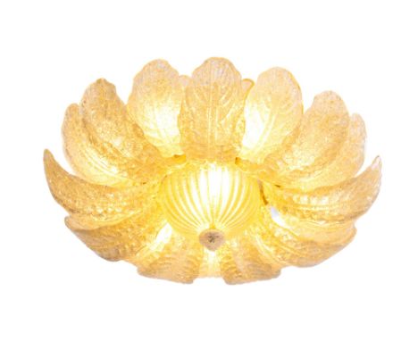 Rex5387 model chandelier in Murano glass Barovier &amp; Toso Unica accensione height cm 25; diameter cm 63