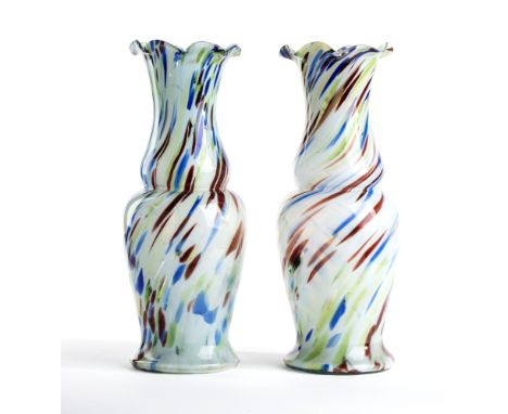 Two Murano glass vases height cm 36