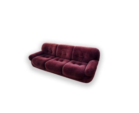 Three seater Sapporo sofa Produced by Mobil Girgi, Italy 1970s cm 75x220x105