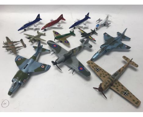 A collection of playworn Dinky, corgi, Matchbox &amp; Lesley vehicle’s and aircraft.