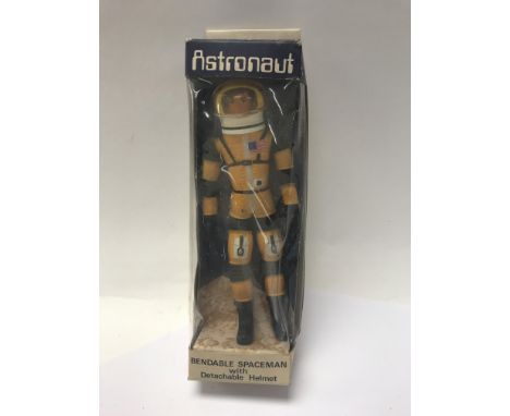 A 1960s Mattel Doug Davis ASTRONAUT, Bendable spaceman with detachable helmet (action figure from Major Matt Mason series).