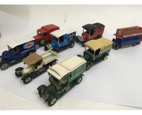 A collection of   Match box advertising  and other model vehicles Comprising cars lorries van and  Buses .