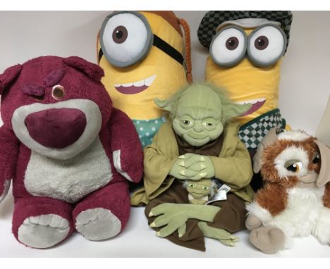 Various film soft toys including a Disney Toy Story, Minions and a Star Wars Yoda.(6) - NO RESERVE