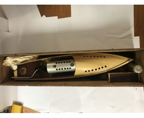 A model Steam Boat in box.