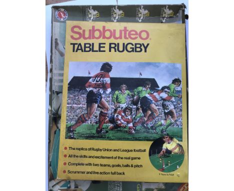 A subbuteo rugby game and a crickets game. (2)