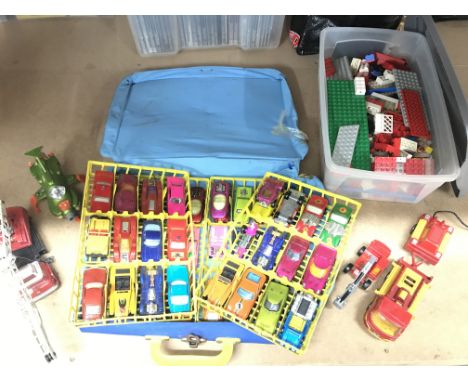 A collection of Matchbox super fast cars, a collection of Lego and a Scalextric. (4)