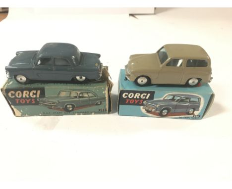 Corgi Toys R.a.f. Staff ca- standard Vanguard#352 and a Holman Husky#206 boxed.