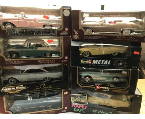 A collection of diecast 1:18 scale model cars.(8)