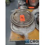 Lot of stainless steel and silver plated serving platters