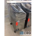American Range stainless steel portable 2 basket frialator, propane converted