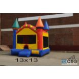 Castle bounce house with blower