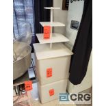 4 tier serving station with (2) plastic cube tables