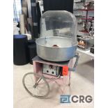 Econo Floss 3017SR cotton candy machine with portable cart