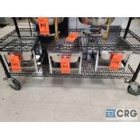 Lot of (3) 10 inch x 10 inch square stainless steel chafing dishes