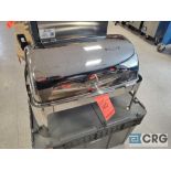 Stainless steel roll top chafing dish, with plastic storage tub