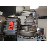 Lot of asst stainless steel pans