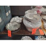 Lot of ass't stainless steel serving platters