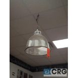 Lot of (4) overhead lights with wood storage cases