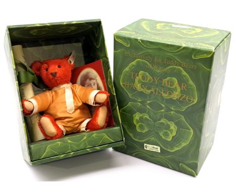 Steiff Baby Alfonzo Teddy Bear, white tag 653773, LE 5000 pieces exclusive to Teddy Bears of Witney, red mohair, certificate,