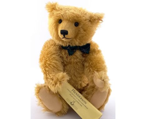 Steiff Henderson (Robert) teddy bear, exclusive for Teddy Bears of Witney, 1997, white tag 653780, LE 1687/2000, mohair shedd