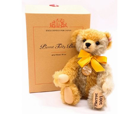 Steiff Teddy Bear Pierrot, Japan 2001, white tag 675522, LE 1500, exclusive for Japan, Near Mint to Mint, including chest tag