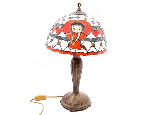 Danbury Mint The Betty Boop Stained Glass Lamp (in the style of a Tiffany lamp), Good Plus to Excellent, untested, 21"/54cm.