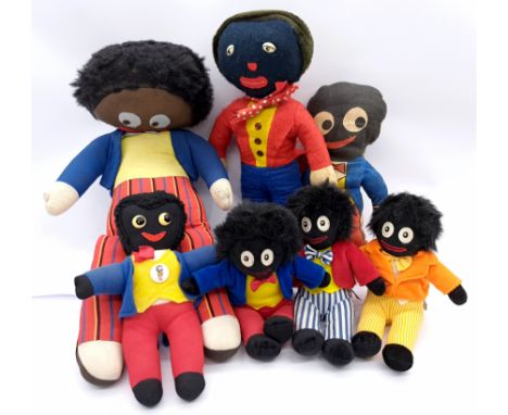 Vintage gollies, collection of mainly vintage, including: Chad Valley, 23"/59cm; Robertson's Jam; and others; Fair to Good Pl
