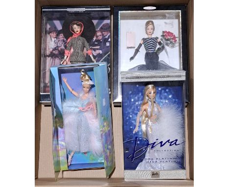 Collection of Mattel boxed Barbie dolls, including: Ballet Masquerade #29385, Diva Gone Platinum #52739, Publicity Tour #2768