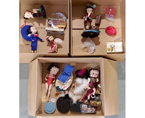 Danbury Mint (or similar) Betty Boop figurines, includes Danbury Mint Senorita Boop; Pirates; plus others. Also fridge magnet