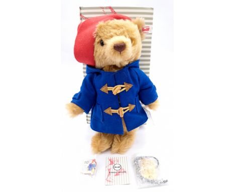 Steiff 60th anniversary Paddington Bear, white tag 690488, LE 3000, mohair, complete with Please Look After This Bear medalli