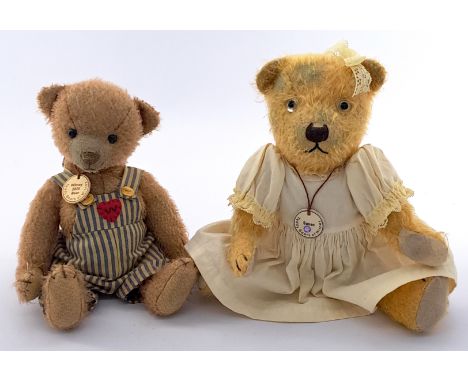 Teddy Bears of Witney pair of teddy bears, including: (1) 2020 Bear, 10"/25cm; and (2) Susan, Chiltern inspired, 11.5"/29cm; 