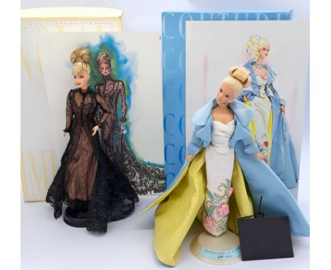 Mattel pair of Couture boxed Barbie dolls, including: Serenade in Satin (Robert Best) #17572, and Sheer Illusion (Nolan Mille