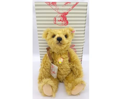 Steiff Scout the Backpack bear, North American Special Edition, white tag 683770, LE 750, mohair, with chest tag, swing label