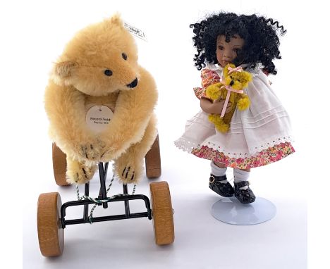 Steiff Museum Collection Record Teddy 1913 Replica, 1990, white tag 400698 (0116/25), with chest tag, MISSING box, Excellent 