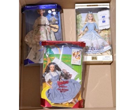 Trio of Mattel boxed Barbie dolls, including: (1) The Sound of Music #13676, (2) Dorothy in The Wizard of Oz #12701, and (3) 