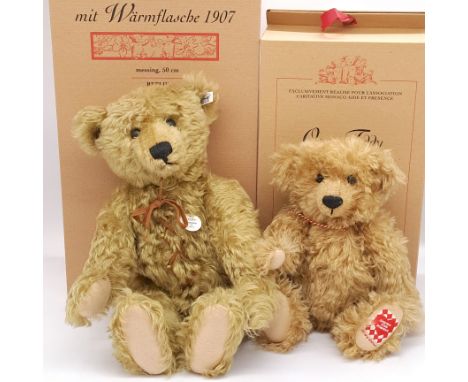 Steiff pair of teddy bears, including: (1) Steiff Teddy Bear "U. Pitchoun", 2000, white tag 658082, LE 2000, exclusive to Mon