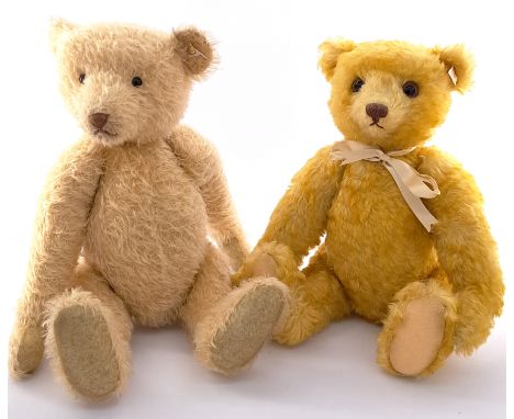 Steiff pair of teddy bears, including: (1) Melanie, white tag 669651, LE 19/1500, exclusive to North America, mohair, with ce