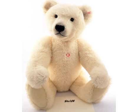 Steiff Polar Bear, white tag 036514, from the Beloved Ted Series, alpaca, LE 886/1500, with chest tag, certificate, Good to G