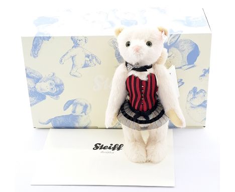 Steiff Pussy Cat, white tag 021190, LE 479/1111, alpaca, swing label, certificate, Near Mint to Mint, within Near Mint to box