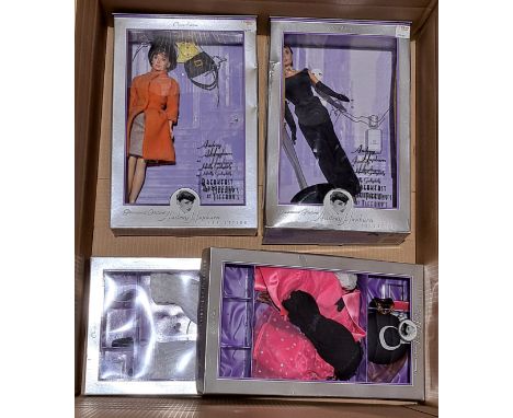 Mattel pair of Paramount Pictures Audrey Hepburn Collection dolls, plus outfits, including #20355, #20663, #20664, and #20665