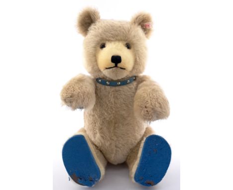 Steiff Teddy Baby Blue, white tag 037085, LE 7/1500, 2007, mohair, from the "Little Giants" range, with certificate, feet and