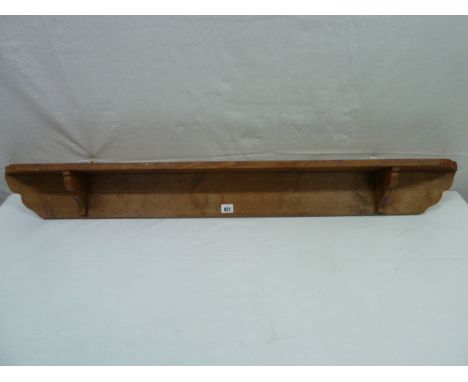 Pine hanging overmantel shelf 